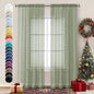 Chyhomenyc Sage Green Sheer Curtains 84 inches Long 2 Panels, Light Filtering Soft Window Treatment Voile Drapes for Living Room Bedroom, Each 42Wx84L,2 PCS