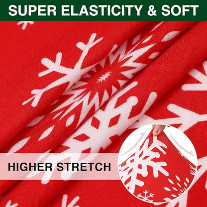 Smiry Printed Couch Cushion Covers, Stretch Soft Couch Covers for Sofa, Washable Non-Slip Sofa Slipcover Furniture Protector for Indoor and Outdoor (Medium,Red with White)