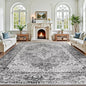 Lofus 8x10 Area Rugs for Living Room, Washable Area Rug, Rugs for Bedroom, Kitchen, Vintage Boho Carpet, Soft Non-Slip, Low Pile Large Area Rug for Office Dining Room, Vintage Dark Grey