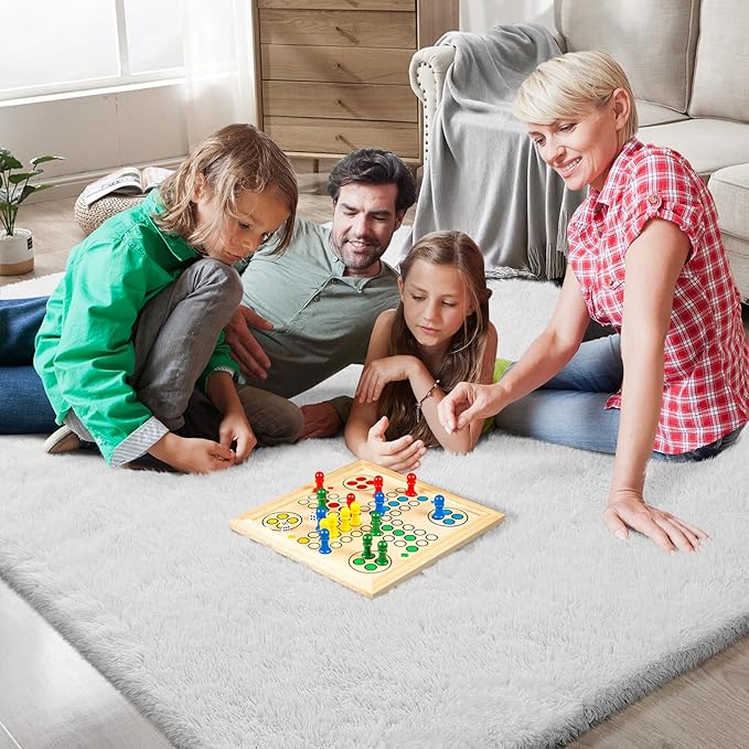 Shag Area Rugs for Bedroom Living Room,5X8 Ultra Soft White Fluffy Area Rugs for Dorm, Indoor Carpet Nursery Rugs for Kids Room Home Decor,White