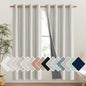 NICETOWN Snowbound Vintage Linen 100% Blackout Curtains for Living Room, Thermal Insulated Curtains 72" Long, Noise Reducing Window Treatment Drapes for Hall Room, 52" Wide Per Panel, Set of 2