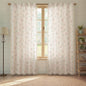 Boho Floral Spring Light Filtering Curtains 90 Inch Length 2 Panels Set, Farmhouse Semi Sheer Bedroom Living Room Vintage