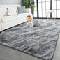 TWINNIS Super Soft Shaggy Rugs Fluffy Carpets, 4x5.9 Feet, Indoor Modern Plush Area Rugs for Living Room Bedroom Kids Room Nursery Home Decor, Upgrade Anti-Skid Rectangular Fuzzy Rug, Grey Black