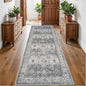 Washable Runner Rug 3x8 - Hallway Runner Rug Kitchen Rugs and Mats Non Skid Washable Waterproof Carpet Runner for Living Room Bedroom Bathroom (Grey, 3X8)