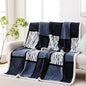 PU MEI Sherpa Blanket Fleece Throw Blanket Twin Plaid Thick Bed Blanket, Soft Warm Cozy Throw Blanket, 60”*80” Zebra-Blue