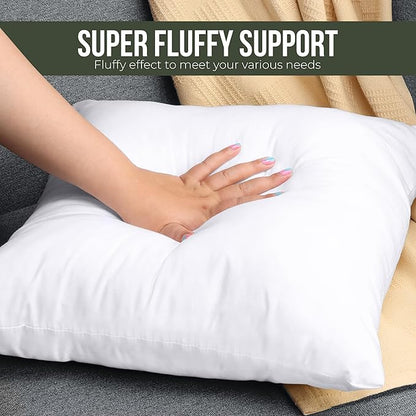 Utopia Bedding Throw Pillows (Set of 1, White) – 18 x 18 Inches Down Alternative Pillows for Bed, Sofa, and Couch - Fluffy Decorative Stuffer Pillow for Indoors & Outdoors
