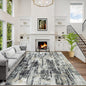 10x14 Area Rugs Washable Rug: Modern Abstract Living Room Rug Soft Anti-Skid Thin Carpet Indoor Floor Non-Shedding Carpets for Bedroom Dining Room Farmhouse Nursery Home Office Black Grey Gold