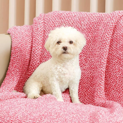 Snuggle Sac Hot Pink Throw Blanket for Couch, Pink Blanket Super Soft Microfiber Blankets Warm Cozy Knit Fuzzy Plush Lightweight Throws Gift for Women Girls, Hot Pink, 50x60 inches
