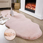 Ashler HOME DECO Ultra Soft Faux Rabbit Fur Chair Couch Cover Area Rug for Bedroom Floor Sofa Living Room Pink 2 x 6 Feet