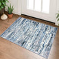 Lansny Modern Abstract Entryway Rug Indoor 2x3 Washable Rug Non-Slip Soft Small Area Rug Grey Blue White Kitchen Mats Thin Print Faux Wool Floor Carpet Throw Rugs for Entrance Bedroom Home Decor