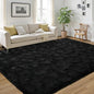 LOCHAS Ultra Soft Indoor Modern Area Rugs Fluffy Living Room Carpets for Children Bedroom Home Decor Nursery Rug 4x5.3 Feet,Black