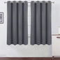 LEMOMO Grey Blackout Curtains 52 x 63 Inch/Gray Curtains Set of 2 Panels/Room Darkening Curtains for Bedroom Thermal Insulated Drape