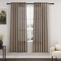 Nanspring Dark Taupe Semi Sheer Curtains 72 Inches Long 2 Panels Set for Bedroom Back Tab Rod Pocket Light Filtering Privacy Drapes Cotton Linen Textured Farmhouse Living Room Curtain 52X72 Inches