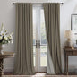 Brown Extra Long Blackout Curtains 108 Inch Long 9ft Back Tab Pocket Light Brown Linen Textured Curtain Drape for Living Room Bedroom Sliding Door Patio Boho Farmhouse Decor 52x108 Length 2 Panels Set