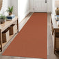 KOZYFLY Runners for Hallways 3x10 ft Washable Kitchen Runner Non Slip Rubber Backed Hallway Rugs Cotton Entryway Runner Rug Floor Carpet for Indoor Hall, Backdoor, Kitchen, Orange/Tan