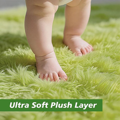 yulidayang Fluffy Round Area Rugs for Bedroom,5'X5'Shag Circle Area Rugs for Living Room,Non Slip Fuzzy Plush Rug for Kids Room Boys Girls Room and Dorm Home Decor Rug