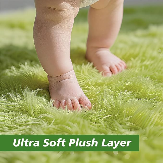 yulidayang Fluffy Round Area Rugs for Bedroom,3'X3'Shag Circle Area Rugs for Living Room,Non Slip Fuzzy Plush Rug for Kids Room Boys Girls Room and Dorm Home Classroom Rug