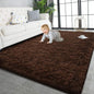 TWINNIS Super Soft Shaggy Rugs Fluffy Carpets, 6x9 Feet, Indoor Modern Plush Area Rugs for Living Room Bedroom Kids Room Nursery Home Decor, Upgrade Anti-Skid Rectangular Fuzzy Rug, Brown