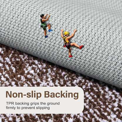48x32 Large Bathroom Rugs Washable Non Slip, Brown Bath Mat for Bathroom Floor Tub, Soft Absorbent Quick Dry Mats for Shower, Bathtub,Home Decor