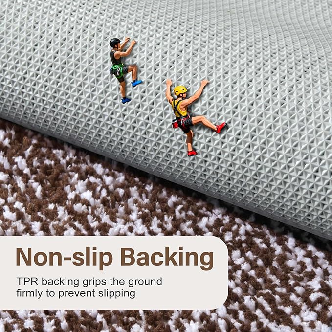 48x24 Long Bathroom Rugs Washable Non Slip, Brown Bath Mat for Bathroom Floor Tub, Soft Absorbent Quick Dry Mats for Shower,Bathtub,Home Decor