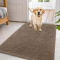 OLANLY Dog Door Mat for Muddy Paws 44x32, Absorbs Moisture and Dirt, Absorbent Non-Slip Washable Doormat, Quick Dry Chenille Mud Mat for Dogs, Entry Indoor Entryway Carpet for Inside Floor, Tan