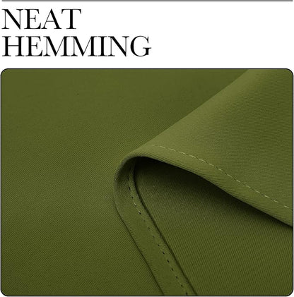 NICETOWN Blackout Curtains for Living Curtains, Olive, 1 Pair, 34-inch W x 84-inch L, Home Decorations Thermal Insulated Solid Pole Top Blackout Drapes for Living Room
