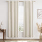 Guken 100% Blackout Linen Curtains 80 Inch Length 2 Panels Set for Living Room Bedroom Back Tab Thermal Insulated Black Out Drapes Room Darkening Farmhouse Window Curtains 80 Inches Long
