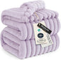 Bedsure GentleSoft Lavender Fog Fleece Blanket for Couch - Cozy Soft Blankets for Women, Cute Small Throws for Girls, 90x90 Inches