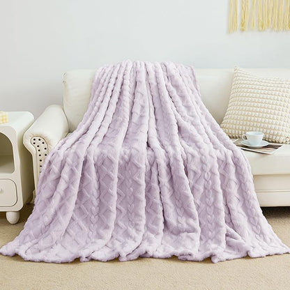 Aganear Flannel Throw Blanket - Cozy Soft Fuzzy Throw Blanket for Women Portable Throw Blankets for Couch, Warm Present for Birthday, Christmas, Halloween, Housewarming(50"x60")