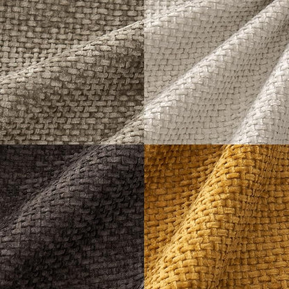 MIULEE Pack of 4 Couch Throw Pillow Covers 18x18 Inch Neutral Gold/Brown Soft Decorative Chenille Pillow Covers Farmhouse Accent Cushion Covers for Boho Home Decor Sofa Bedroom Living Room