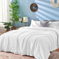 inhand White Fleece Queen Blanket for Bed, Super Soft Flannel Cozy Blankets for Office,Travel, Warm Plush Blankets for All Season, 90 x 90 Inches