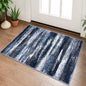 Lansny Modern Abstract Entryway Rug Indoor 2x3 Washable Rug Non-Slip Soft Small Area Rug Navy Blue Kitchen Mats Thin Print Faux Wool Floor Carpet Throw Rugs for Entrance Bedroom