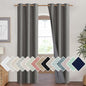 NICETOWN Grizzle Gray Vintage Linen 100% Blackout Curtains for Living Room, Thermal Insulated Curtains 84" Long, Noise Reducing Window Treatment Drapes for Hall Room, 42" Wide Per Panel, Set of 2