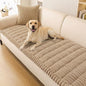 Smiry Couch Cover for Dogs Washable, Non Slip Fuzzy Pet Couch Covers for 3 Cushion Sofa Pet Friendly, Thick Soft Sofa Slipcovers Cushion Protector (Khaki, 27.6" x 47")