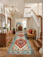 SERISSA Runner Rug for Hallways, 3x8 Washable Non Slip Kitchen Runner Rug, Long Boho Rug Vintage Orange Hallway Stair Ultra Soft Print Floor Carpet for Bedroom Bathroom Laundry Room