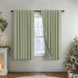 Light Sage Blackout Curtains for Bedroom Aesthetic 54 Inch Long 2 Panel Thermal Insulated Darkening Vintage Curtains for Small Window Short Length Classroom Playroom Linen Look Cottage Core Sage Green