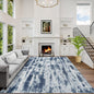 8x10 Area Rugs Washable Rug: Modern Abstract Living Room Rug Soft Anti-Skid Thin Carpet Indoor Floor Non-Shedding Carpets for Bedroom Dining Room Farmhouse Nursery Home Office Blue Grey