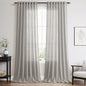 Nanspring Light Gray Linen Curtains 102 Inches Long for Living Room Modern Farmhouse Decor Rod Pocket Back Tab Light Filtering Boho Semi Sheer Grey Curtain for Bedroom 52x102, 2 Panels