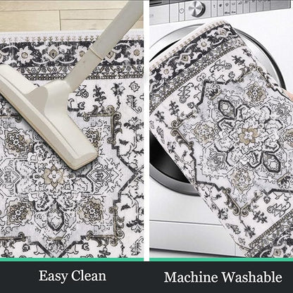 HEBE Boho Kitchen Rug Sets 3 Piece with Runner Non Slip Kitchen Rugs and Mats Washable Kitchen Mats for Floor Thick Kitchen Floor Mat Carpet Runner Rugs for Hallway Laundry Holiday Decor