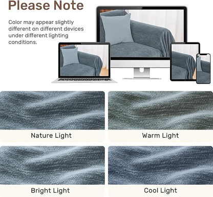 Sectional Couch Covers, 2 Pieces Washable L Shaped Couch Covers Sofa Blanket for Dogs Pet Friendly Sectional Sofa Slipcovers Furniture Covers,71"x 110"+ 71"x 118",(X-Large,Dusty Blue)