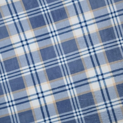 PU MEI Sherpa Blanket Twin Plaid Thick Bed Blanket, 60”*80” Super Soft Flannel Fuzzy Fleece Reversible Velvet Plush Warm Blanket for Couch (Blue White Check)