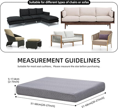 Outdoor Cushion Covers Set,8PCS Patio Furniture Couch Seat Slipcovers, Replacement for Sofa Sectional Chair(Cover，Only)
