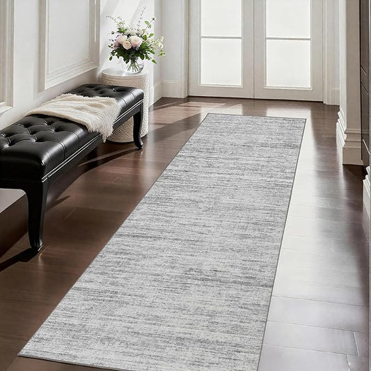 2x5 Washable Runner Rugs，Modern Abstract Rug Runner,Ultra-Thin Kitchen Runner Rug Non-Slip Backing Entryway Runners,Bathroom Carpet for Hallways,Bedroom，Laundry Room