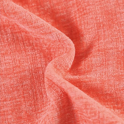 CaliTime Throw Pillow Covers Decorative 18 X 18 Inches Pack of 2 Cozy Chenille Cushion Cases for Couch Sofa Bed Living Room Home Living Coral