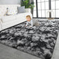 TWINNIS Super Soft Shaggy Rugs Fluffy Carpets 5x7 Feet, Indoor Modern Plush Area Rugs for Living Room Bedroom Kids Room Nursery Home Decor, Upgrade Anti-Skid Fuzzy Rug, Black and Grey