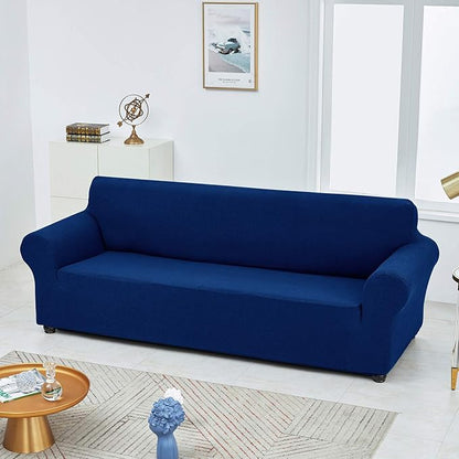 Joccun Stretch Loveseat Couch Cover, 1-Piece Sofa Cover for 2 Cushion Couch Spandex Jacquard Washable Furniture Protector Cover for Living Room,Kids,Pets（Loveseat,Classic Blue）