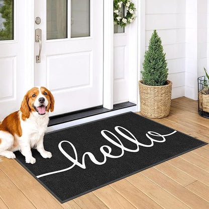 EARTHALL Funny Hello Mats Outside/Inside 59"x35", Front Door Mat Outdoor Entrance, Indoor Outdoor Mats for Home Entrance, Funny Doormat Outside/Inside Entrance, Front Porch Decor for Farmhouse