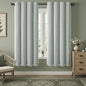 Teal Boho Blackout Curtains 72 Inches Long Light Green Linen Blend 2 Panels with Tassels and Cotton Embroidery, Farmhouse Vintage Rustic Rod Pocket Drapes for Living Room or Bedroom