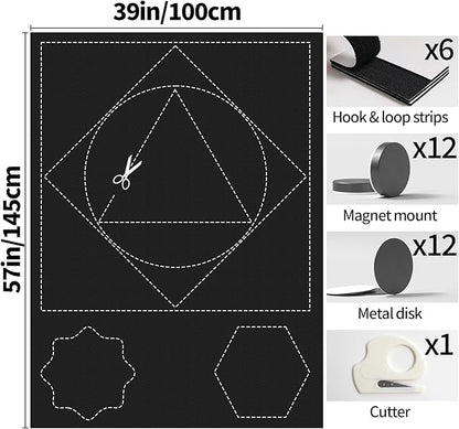 BKSAI 100% Blackout Curtains for Bedroom, Magnetic Portable Blackout Shades for Travel, Black Out Window Cover No Drill Cuttable for Bedroom, Nursery, Media Room, RV, 39x57 inch