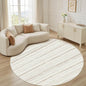 Nakagishi Round Rug Boho Area Rugs: 8x8 Washable Large Circle Neutral Soft Stain Resistant Non-Slip Carpet for Women Aged 25-45 Farmhouse Decor Enthusiasts - Living Room Bedroom Dining Room Nursery